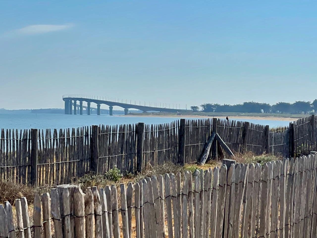 Pont de l'Ile de Ré depuis Rivedoux-Plage, Charente-Maritime