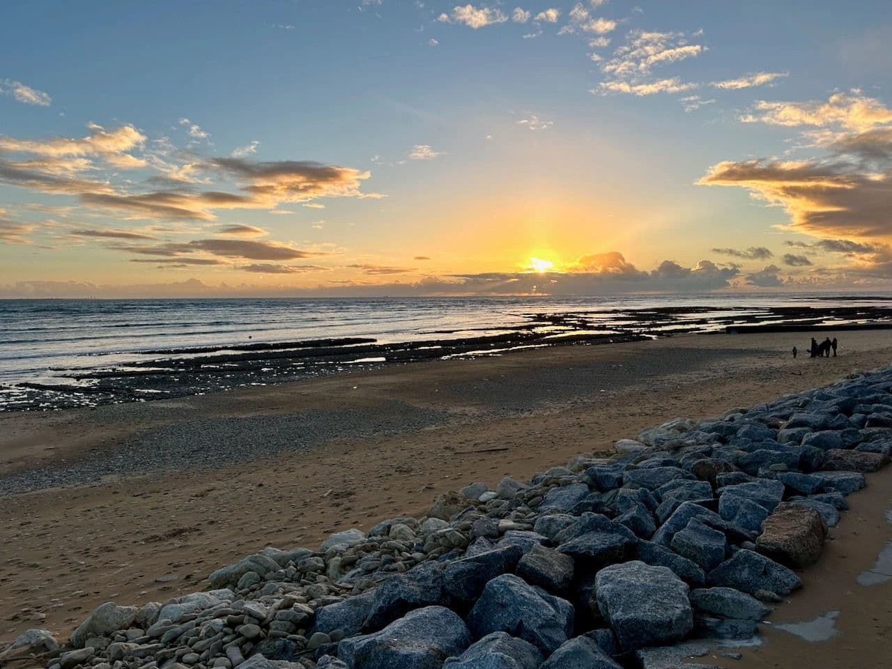 Sunset doré sur la plage de Montamer, Sainte-Marie-de-Ré